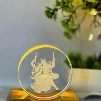 Radha Krishna LED Crystal Showpiece