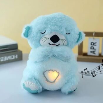 Breathing Sleep Teddy with Music & Lights – Ultra-Soft Baby Soother