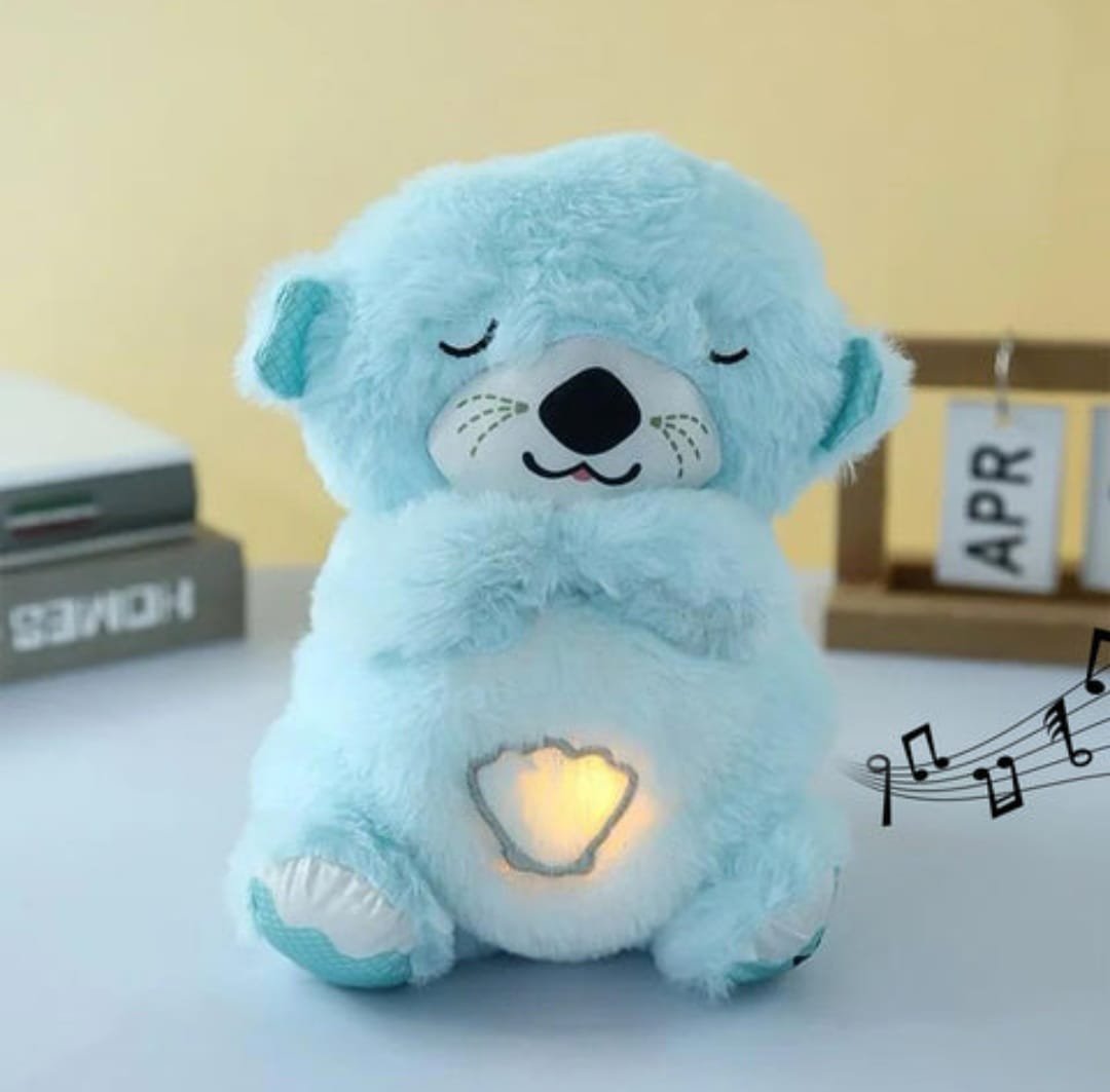 Breathing Sleep Teddy with Music & Lights – Ultra-Soft Baby Soother